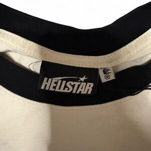 Authentic White and black hell‎ star tee MEN SIZE L